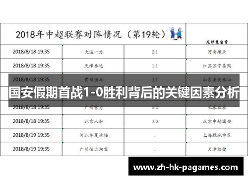 国安假期首战1-0胜利背后的关键因素分析