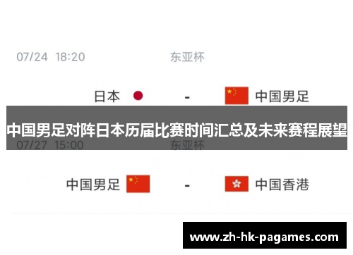 中国男足对阵日本历届比赛时间汇总及未来赛程展望 中国男足对阵日本历届比赛时间汇总及未来赛程展望